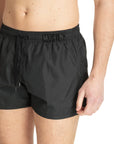 Costume a pantaloncini Moschino Logo Lettering Nero
