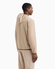 Bomber Con Cappuccio EA7 Beige