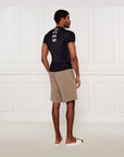 Dsquared2 T-shirt Nera Skinny Fit Maxi Logo Sul Retro