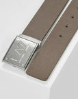 Cintura EA7 Marrone Reversibile Con Il Beige