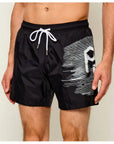 Costume Da Bagno Plein Sport Con Iniziali Sulla Gamba