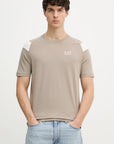 EA7 Emporio Armani T-shirt Uomo AF10375 Nero con Dettagli Bianchi sulle Maniche