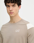 EA7 Emporio Armani T-shirt Uomo AF10375 Nero con Dettagli Bianchi sulle Maniche