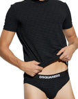 Set nero t-shirt + slip Dsquared2 D9H135510