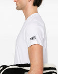 T-shirt Gcds Bianca Con Logo Sulla manica