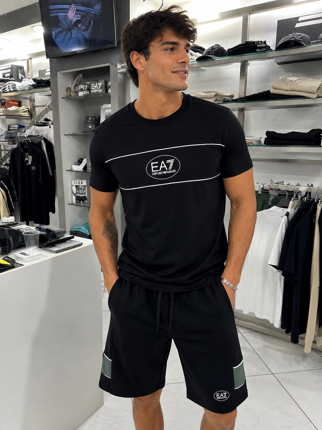 Completo EA7 Emporio Armani Con Logo Centrale A Fascia