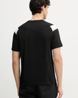 EA7 Emporio Armani T-shirt Uomo AF10375 Nero con Dettagli Bianchi sulle Maniche