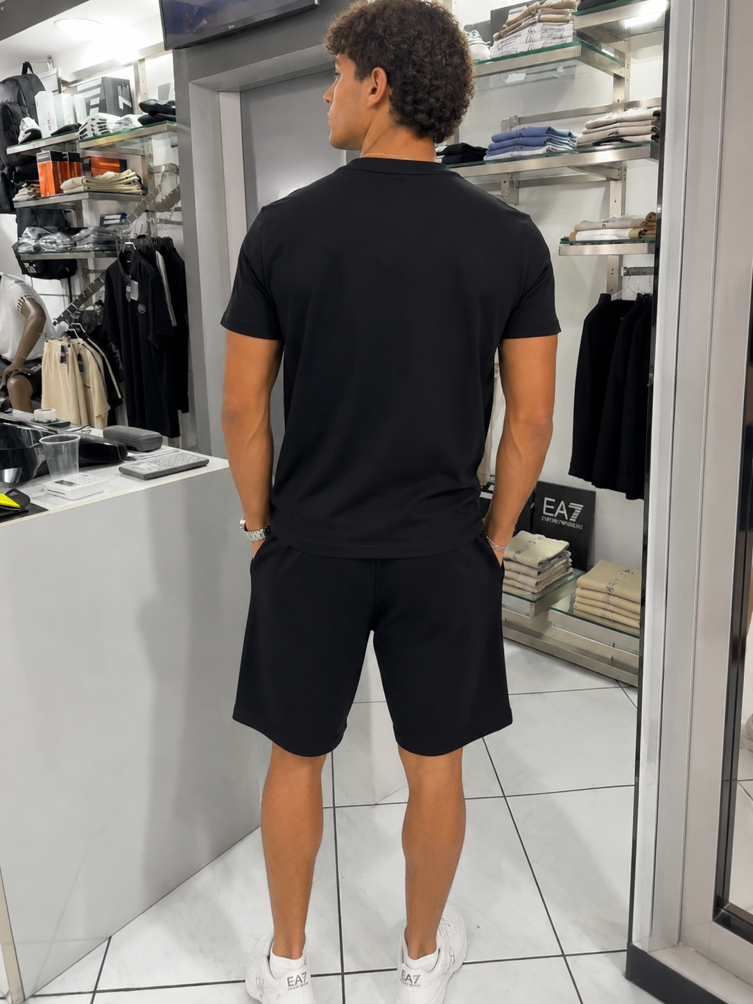 Completo EA7 Emporio Armani Con Logo A Contrasto