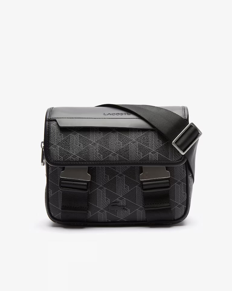 Borsa Monogram Lacoste Con Patta e Clip