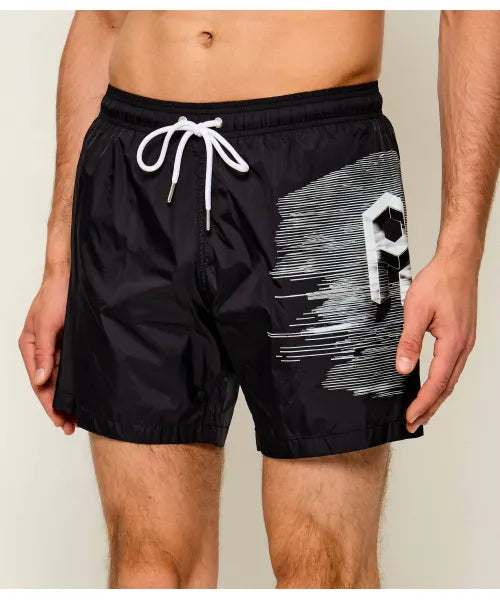 Costume Da Bagno Plein Sport Con Iniziali Sulla Gamba