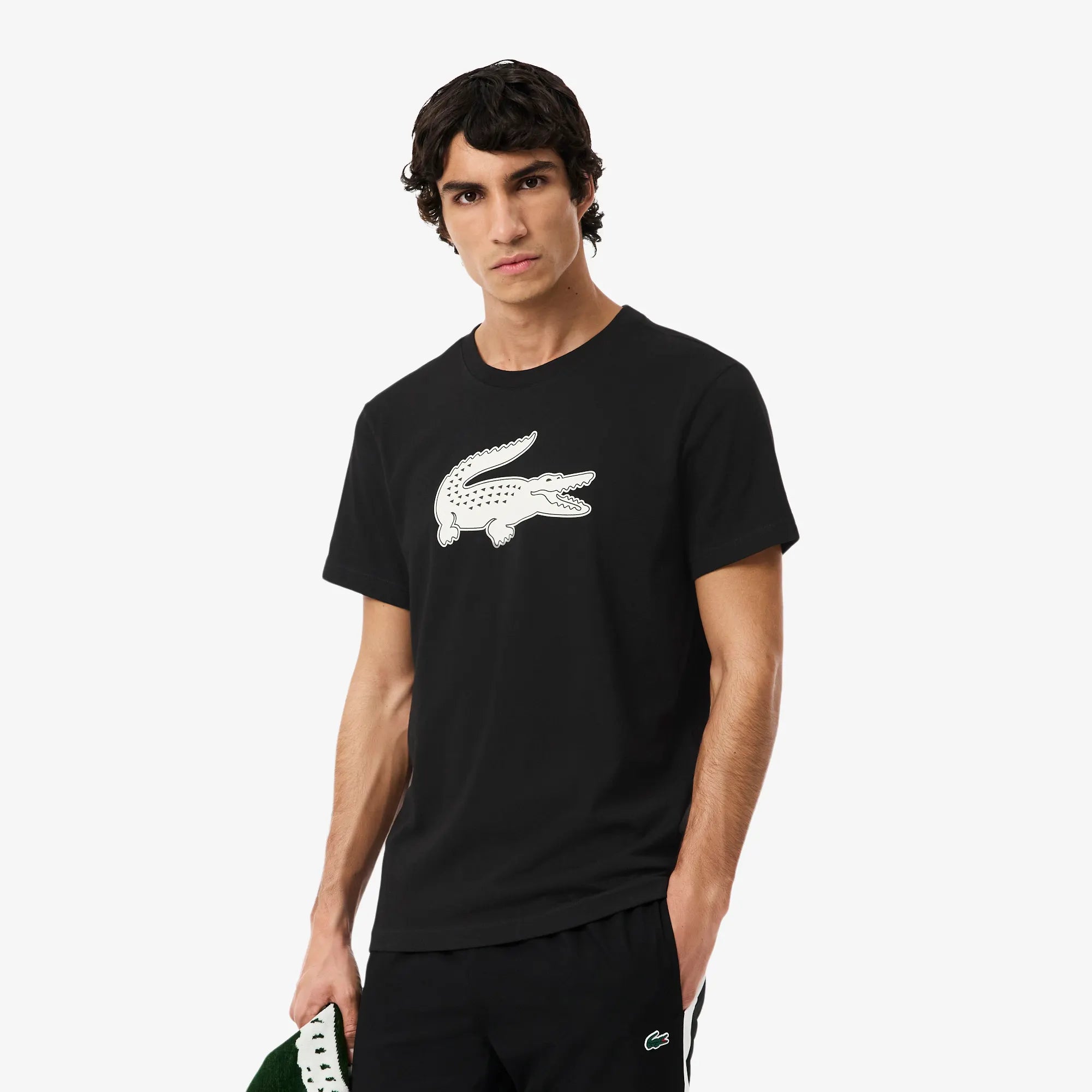 T-shirt Lacoste Con Maxilogo Sul Petto Gommato