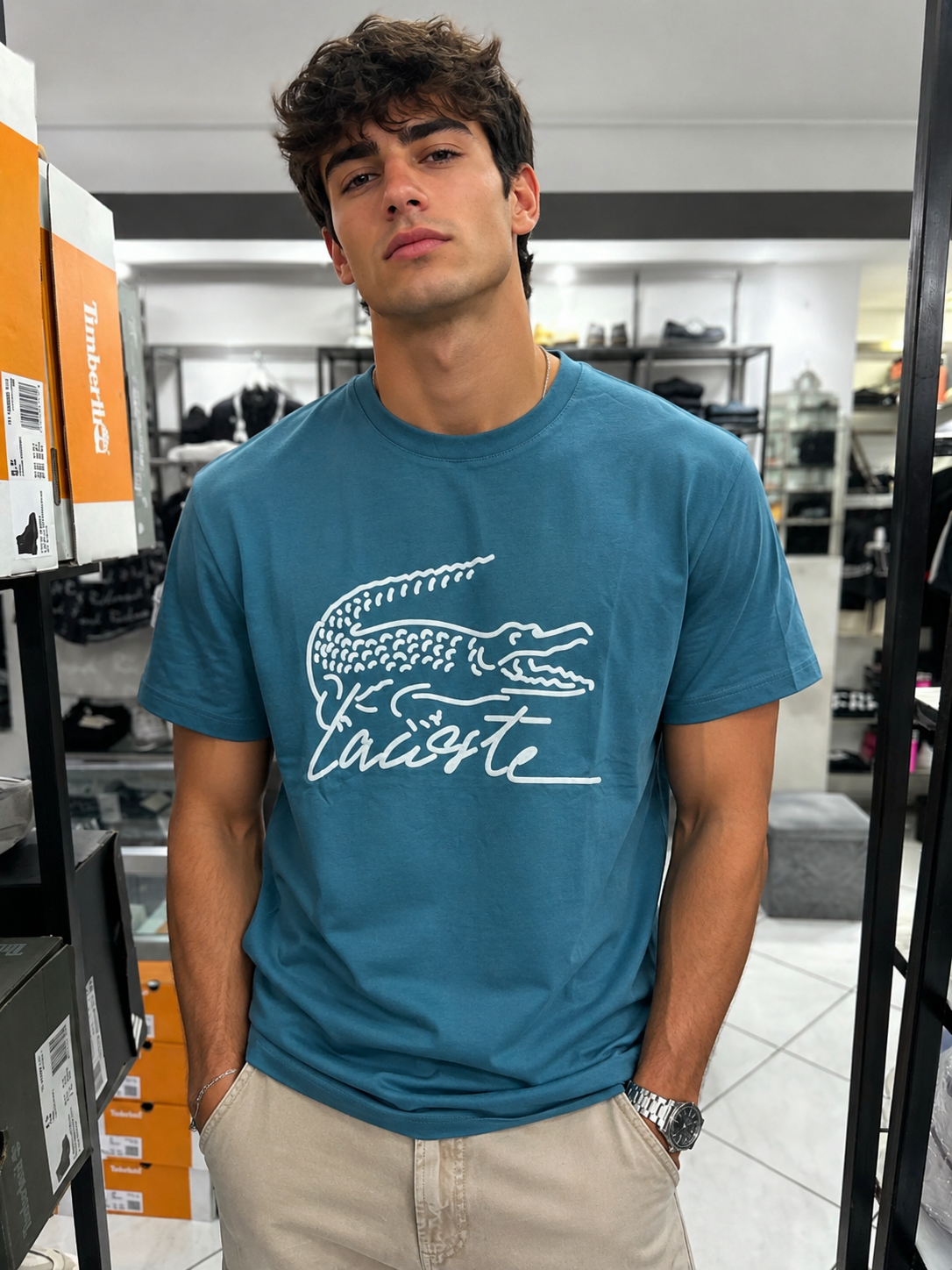 T-shirt Lacoste Con Maxilogo