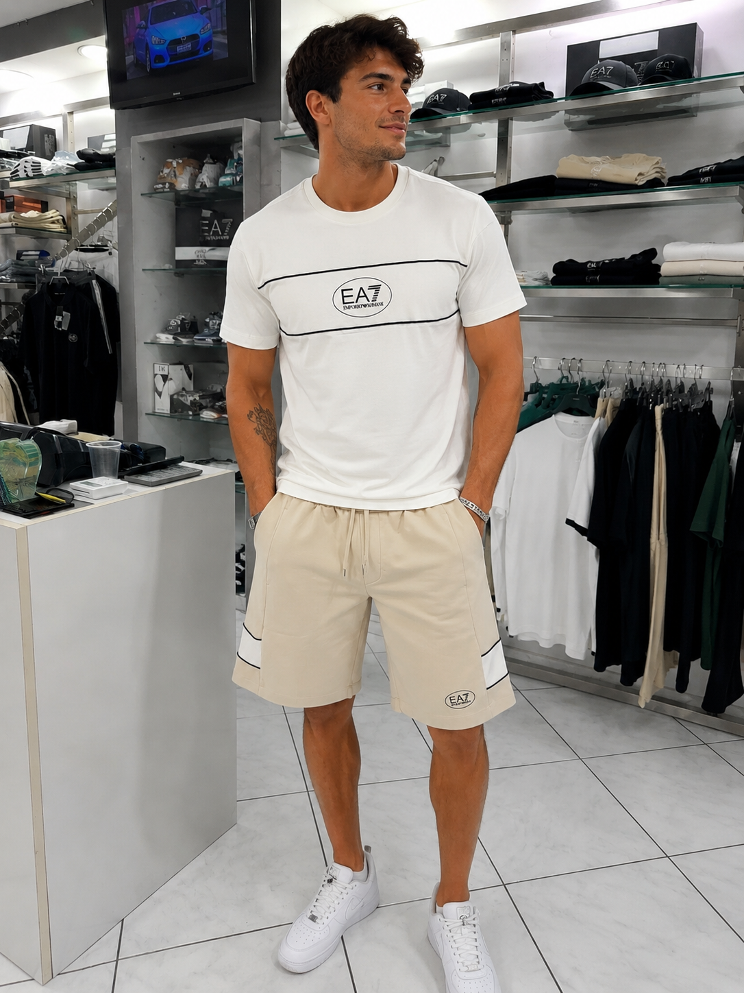 Completo EA7 Emporio Armani Con Logo Centrale A Fascia