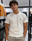 T-shirt Lacoste Con Grafica Tono Su Tono